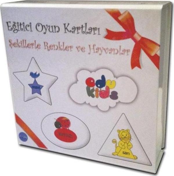 Edukids Şekillerle Renkler Ve Hayvanlar Eğitici Oyun Kartları - Image 1