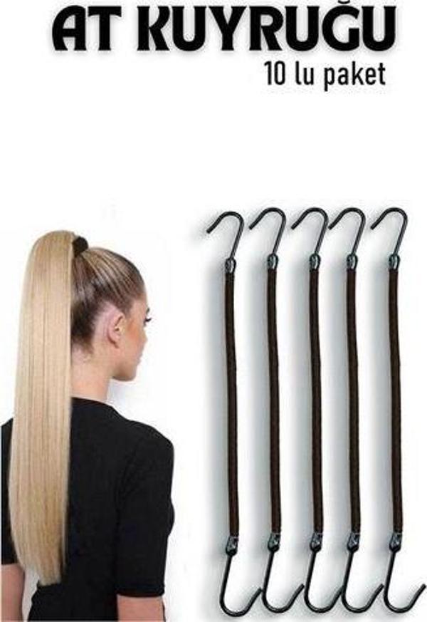 Findit Kancalı At Kuyruğu Lastik Toka 10 ADET - Image 1
