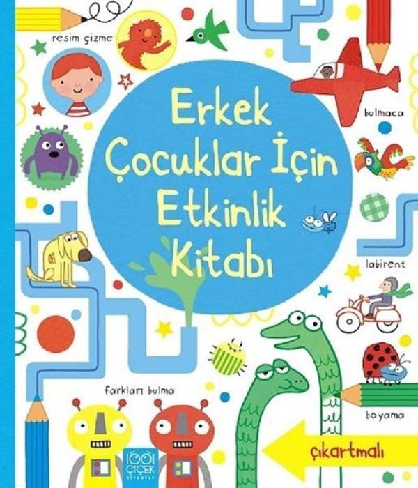 Erkek Çocuklar İçin Etkinlik Kitabı - 1001 Çiçek - Image 1