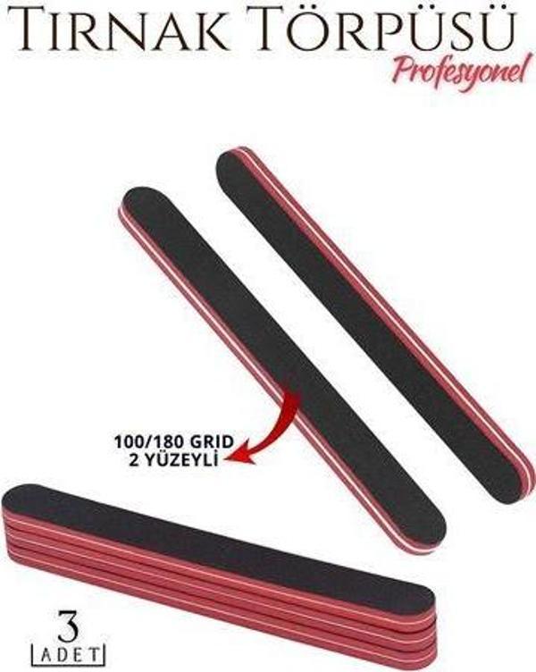 Findit Manikür Pedikür Tırnak Törpüsü 100/180 Grid Profesyonel 3 Adet - Image 1
