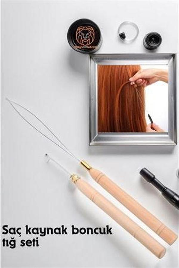 Findit Saç Boncuk Uzatma Keratin Tığı Misina Seti - Image 1