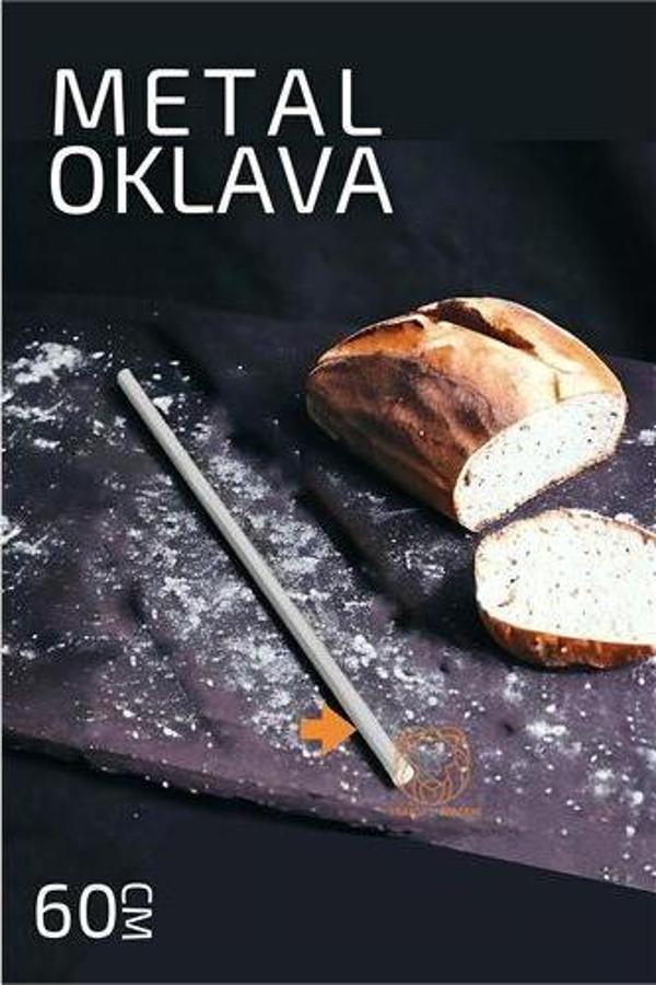 ModaCar Metal Oklava 60 cm Hamur Açma Oklavası - Image 1