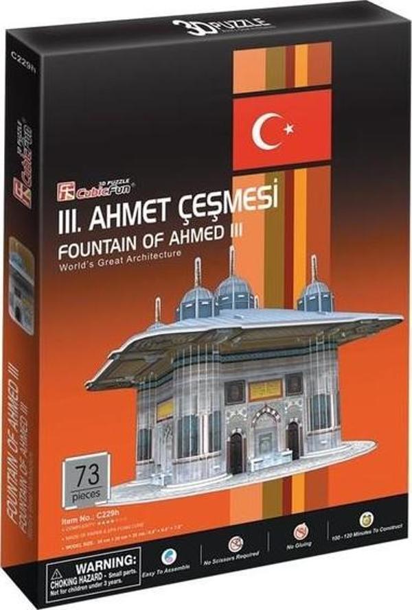 CubicFun 3D Puzzle III. Ahmet Çeşmesi 73 Parça 3D Puzzle - Image 1