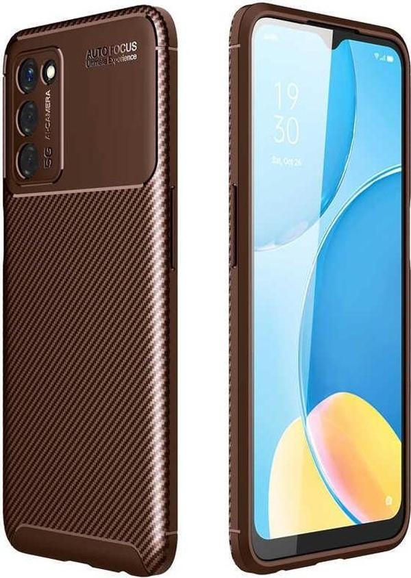 Oppo A55 5G Kılıf Darbe Emici Uzun Ömürlü Parmak İzi Yapmaz Karbon Tasarım Negro Kılıf - Image 1