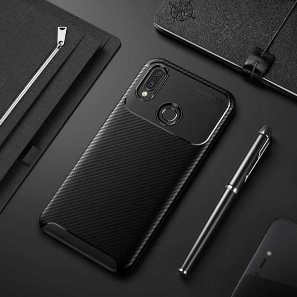 Huawei Honor Play Kılıf Darbe Emici Uzun Ömürlü Parmak İzi Yapmaz Karbon Tasarım Negro Kılıf - Image 1