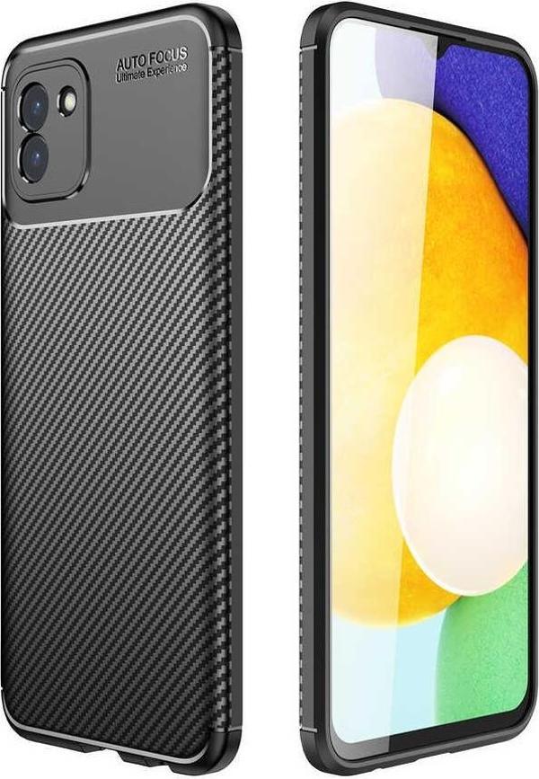 Samsung Galaxy A03 Kılıf Darbe Emici Uzun Ömürlü Parmak İzi Yapmaz Karbon Tasarım Negro Kılıf - Image 1