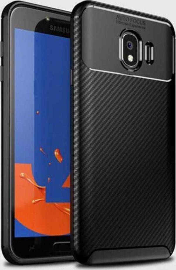 Samsung Galaxy J4 Kılıf Darbe Emici Uzun Ömürlü Parmak İzi Yapmaz Karbon Tasarım Negro Kılıf - Image 1