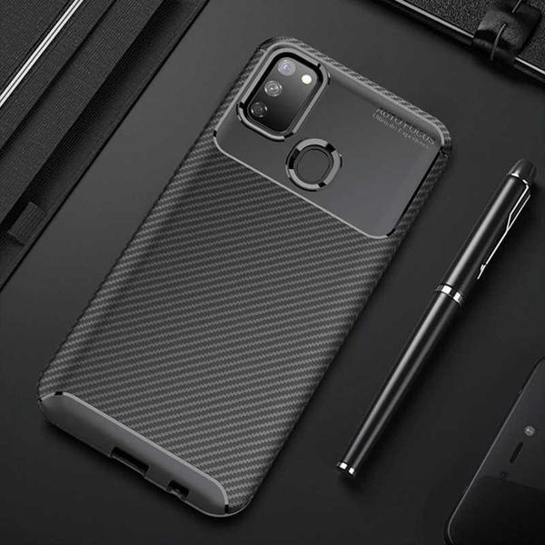 Samsung Galaxy M30S Kılıf Darbe Emici Uzun Ömürlü Parmak İzi Yapmaz Karbon Tasarım Negro Kılıf - Image 1