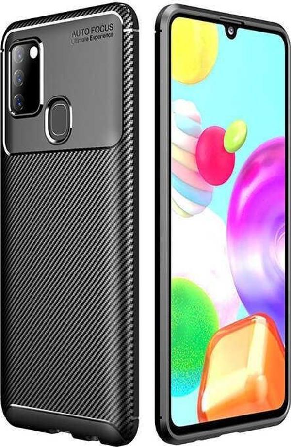 Samsung Galaxy A21S Kılıf Darbe Emici Uzun Ömürlü Parmak İzi Yapmaz Karbon Tasarım Negro Kılıf - Image 1