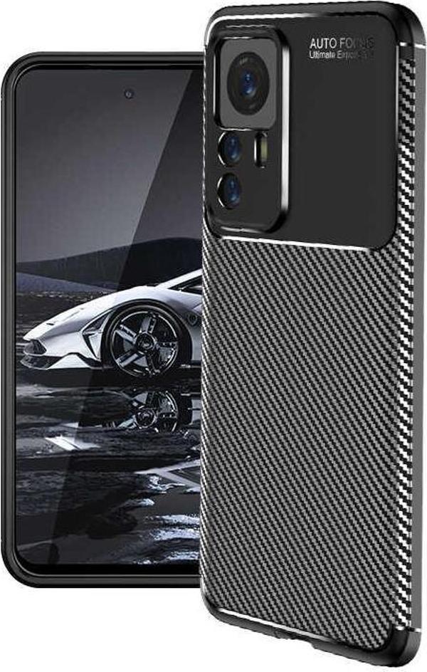 Xiaomi Mi 12T Pro Kılıf Darbe Emici Uzun Ömürlü Parmak İzi Yapmaz Karbon Tasarım Negro Kılıf - Image 1