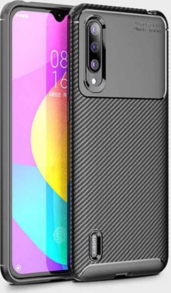 Xiaomi Mi 9 Lite Kılıf Darbe Emici Uzun Ömürlü Parmak İzi Yapmaz Karbon Tasarım Negro Kılıf - Image 1