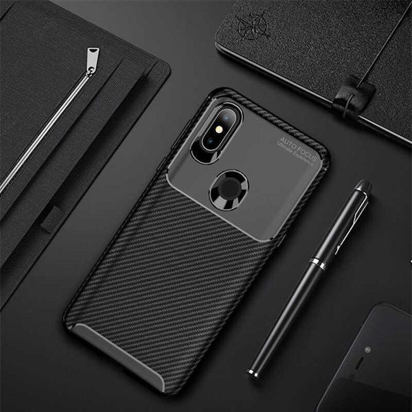 Xiaomi Mi Mix 3 Kılıf Darbe Emici Uzun Ömürlü Parmak İzi Yapmaz Karbon Tasarım Negro Kılıf - Image 1