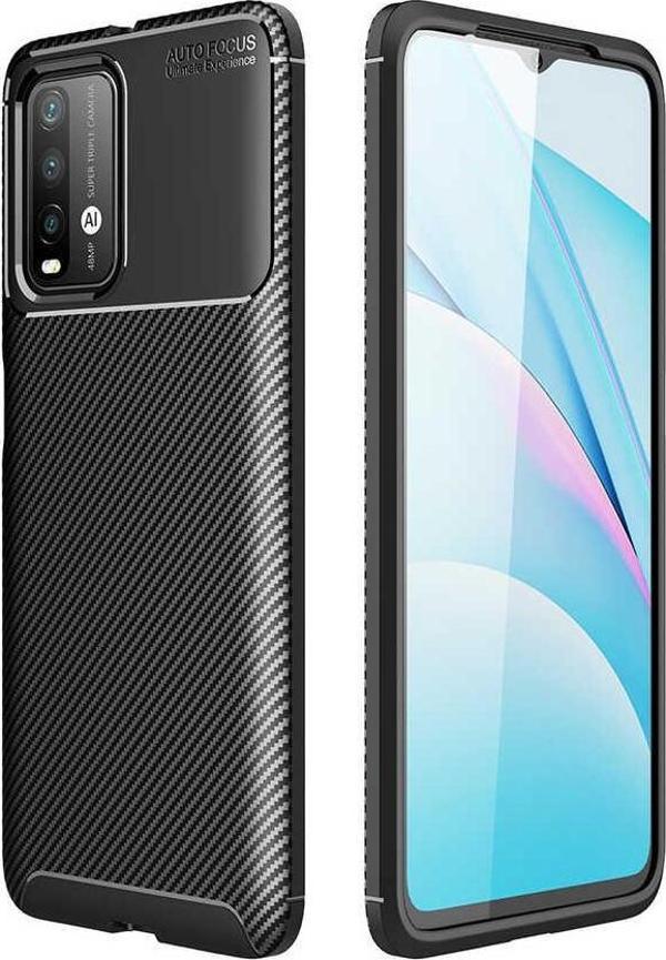 Xiaomi Redmi Note 9 4G Kılıf Darbe Emici Uzun Ömürlü Parmak İzi Yapmaz Karbon Tasarım Negro Kılıf - Image 1