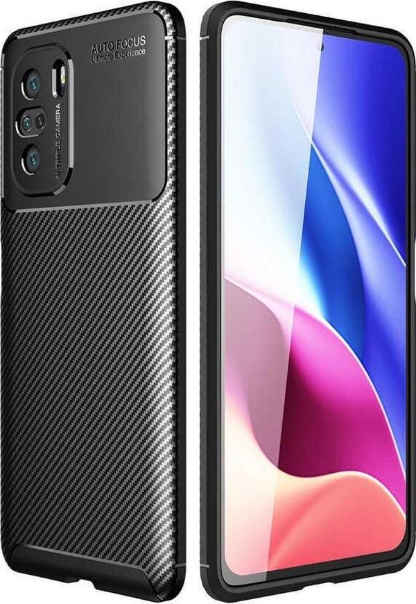 Xiaomi Redmi K40 Kılıf Darbe Emici Uzun Ömürlü Parmak İzi Yapmaz Karbon Tasarım Negro Kılıf - Image 1