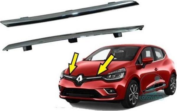 Renault Clio 4 Ön Panjur Çıtası Nikelajlı Sağ Sol 620723341R - Image 1