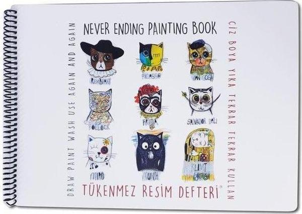 Akademi Çocuk No 1 Ressam Kediler Tükenmez Resim Defteri  - Image 1