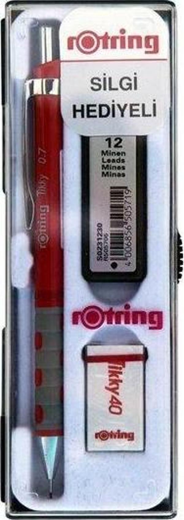 Rotring Tikky Versatil 0.7 mm Kırmızı Okul Seti - Image 1