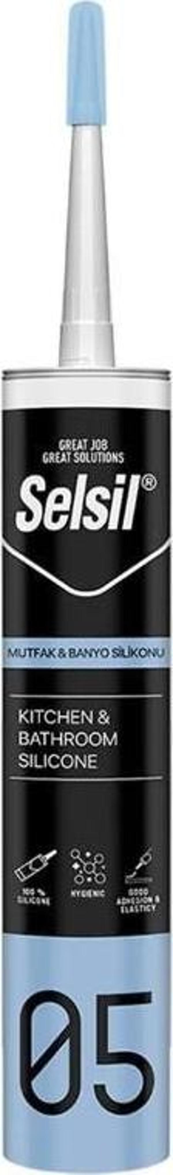 Selsil Duşakabin Mutfak Banyo Silikonu Beyaz 280ml - Image 1
