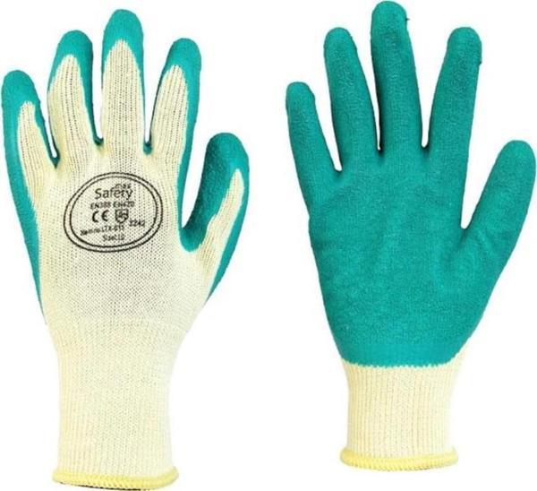 Maxsafety LTX011 Lateks Camcı Eldiveni Sarı Yeşil - Image 1