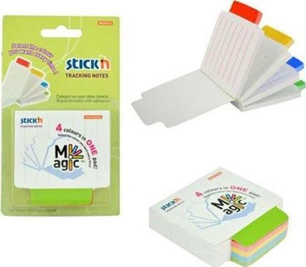 Hopax NotKğt.Stickn 70X70 Magıc Çiz.Beyaz Zemn 4Rnk 100Yp - Image 1