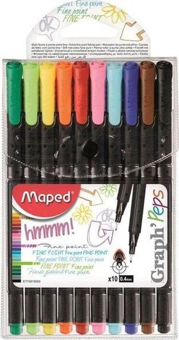 Maped Graph Peps Fineliner 10'lu - Image 1