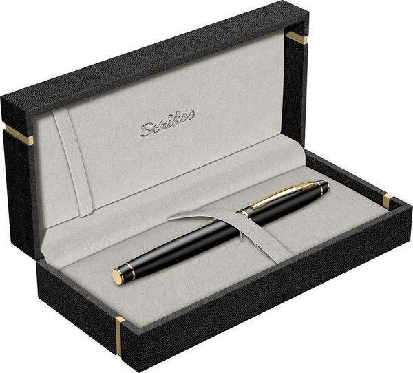Scrikss 35 Mat Siyah Altın Roller Kalem - Image 1