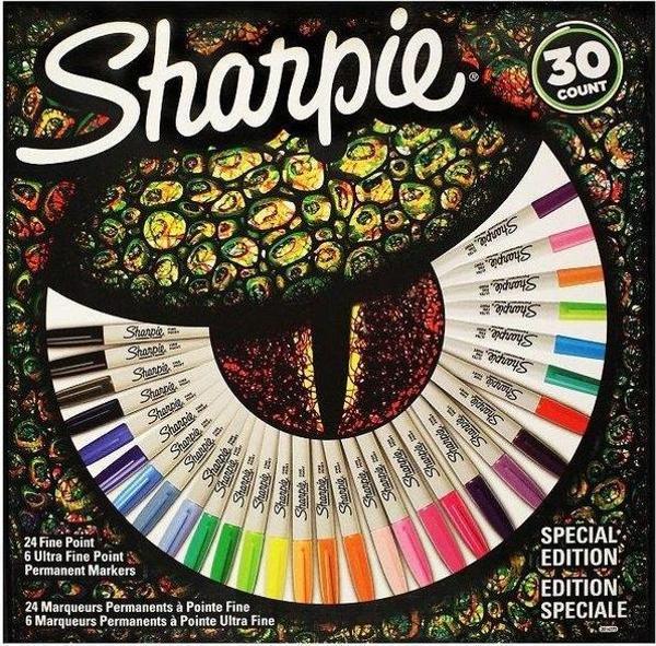 Sharpie Fine Permanent 30'lu Karışık Kutu Kertenkele Markör Kalem - Image 1
