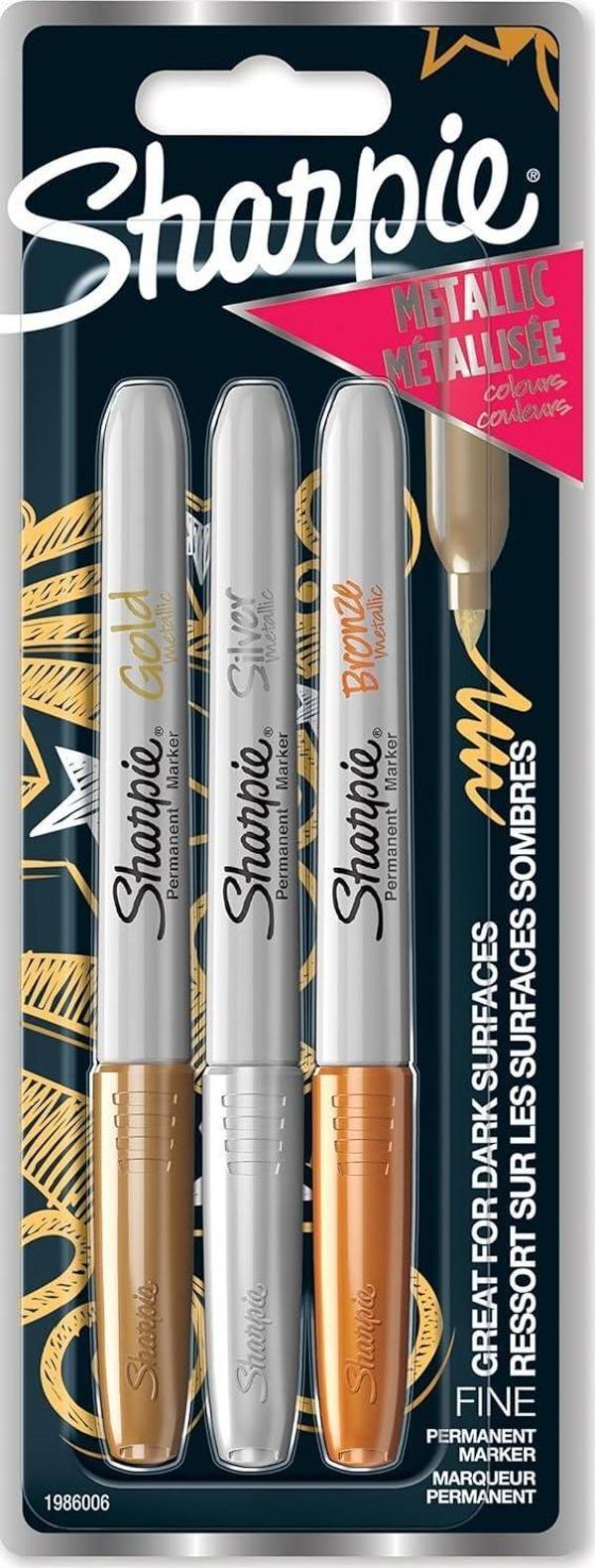 Sharpie Metalik Karışık Renkli 3'lü Markör - Image 1