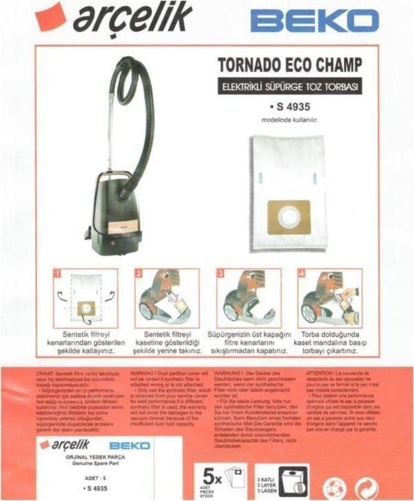 Tornado Eco Champ Süpürge Toz Torbası - Image 1