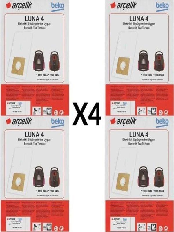 Eticaretarena 4 Paket 20 Adet Trb 5984 Süpürge Modeli Toz Torbası Trb5984 - Image 1