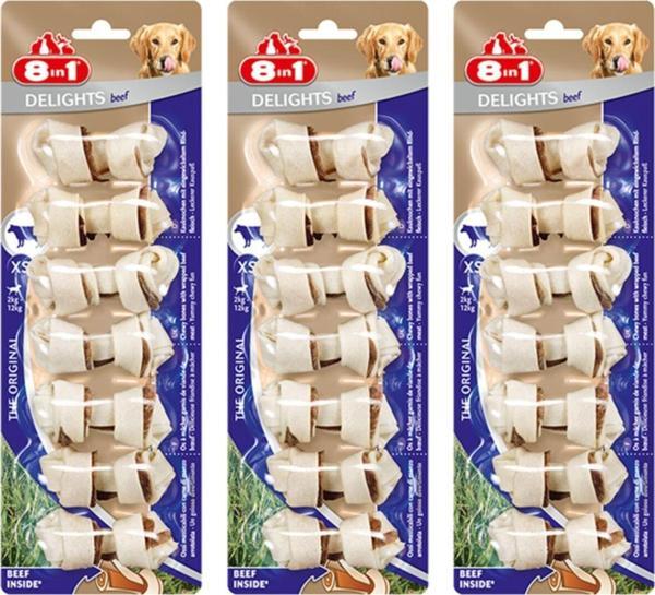 8in1 Beef Delights Bone Köpekler Için Biftekli Ağız Bakım Kemiği 7’li Paket X 3 Adet - Image 1