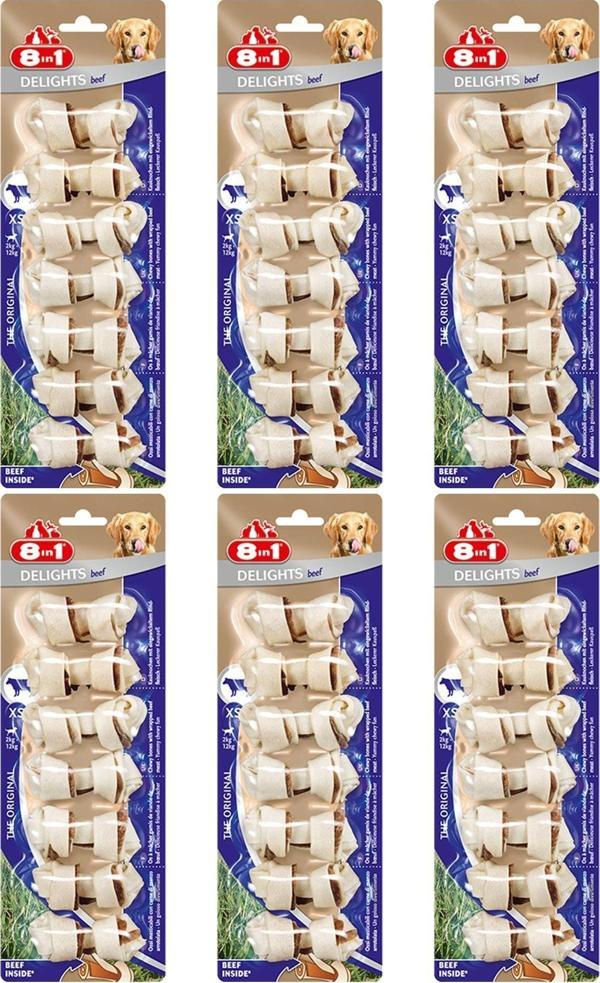 8in1 Beef Delights Bone Köpekler Için Biftekli Ağız Bakım Kemiği 7’li Paket X 6 Adet - Image 1