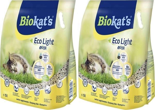Biokats Biokat's Pelet Kedi Kumu Eco Light Extra 5 Litre 2'li - Image 1
