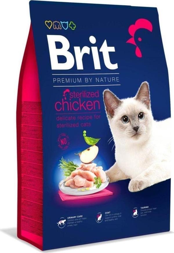 Brit Premium Sterilised Tavuklu Ve Pirinçli Kısırlaştırılmış Kedi Maması 8 Kg - Image 1
