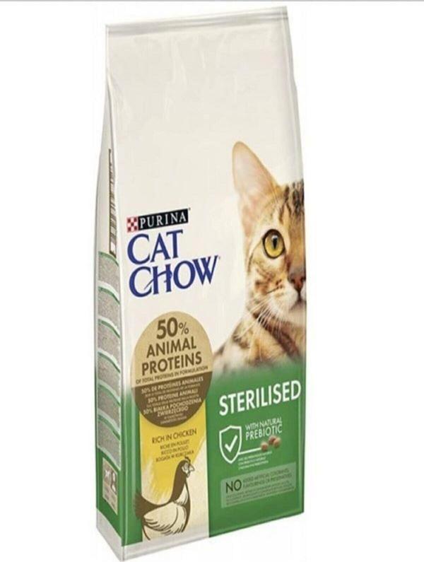 Cat Chow Purına Sterılısed Kısırlaştırılmış Tavuklu Yetişkin Kuru Kedi Maması 15 Kg - Image 1