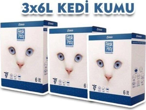 Hektaş Fresh Paty Clinic Kedi Kumu 6 Lt*3 Adet - Image 1