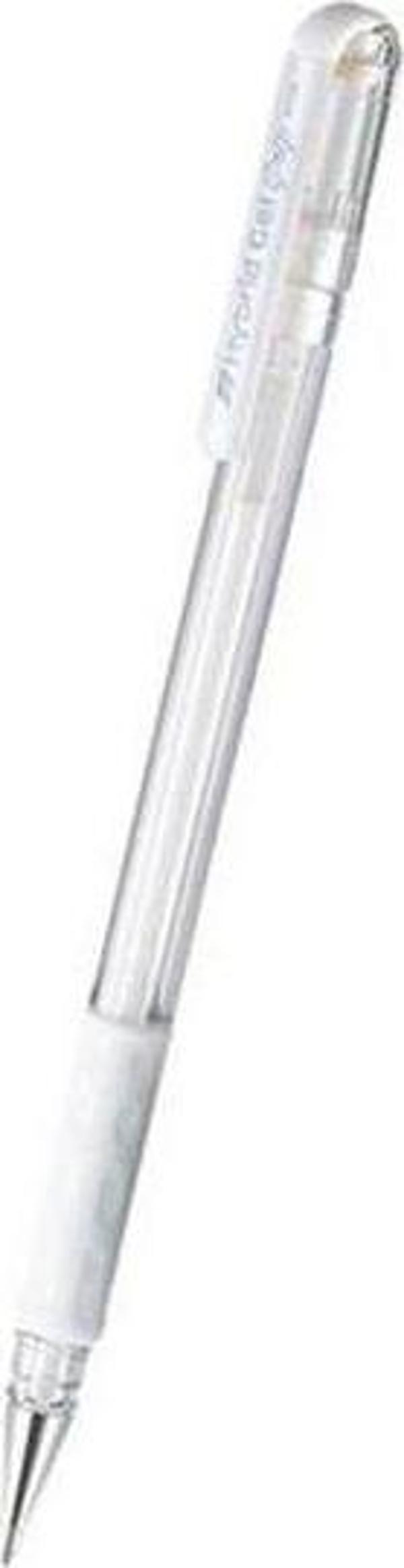 Pentel 0.8 mm Pastel Jel Roller Pigment Beyaz Mürekkep Kauçuk Tutaç - Image 1