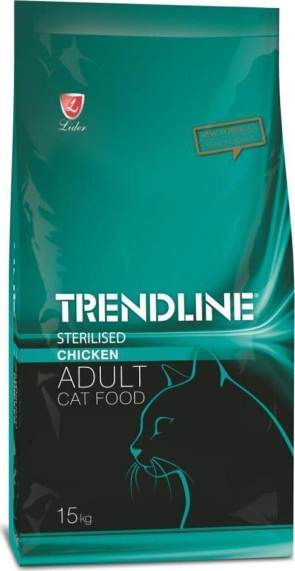 Trendline Kisirlastirilmis Tavuklu Yetişkin Kedi Maması 15 Kg - Image 1