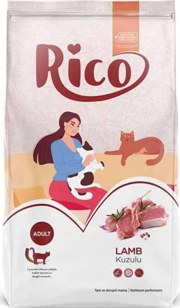 Rico Yetişkin Kedi Maması Kuzulu 15 Kg - Image 1