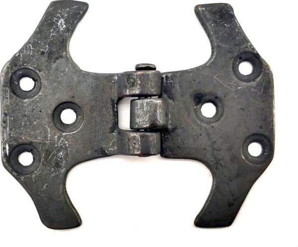 Antika Tarz Dekoratif Pirinç Fit Menteşe - 67 mm, Oksit - Image 1