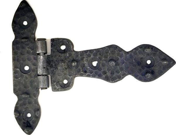 Antika Tarz Dekoratif Pirinç Kuyruklu Düğmeli Menteşe No1 - 117x142 mm, Oksit - Image 1