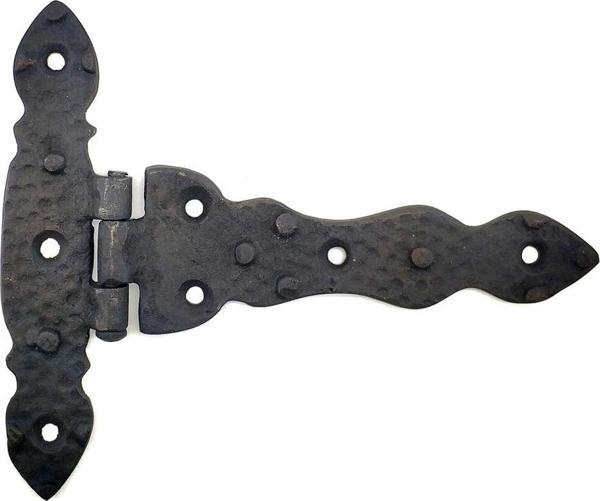 Antika Tarz Dekoratif Pirinç Kuyruklu Düğmeli Menteşe No2 - 138x167 mm, Oksit - Image 1