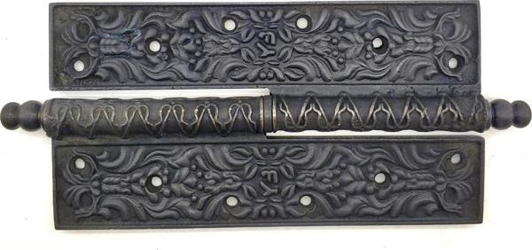 Antika Tarz Dekoratif Pirinç Lüks Okka Menteşe - 20cm, Oksit - Image 1
