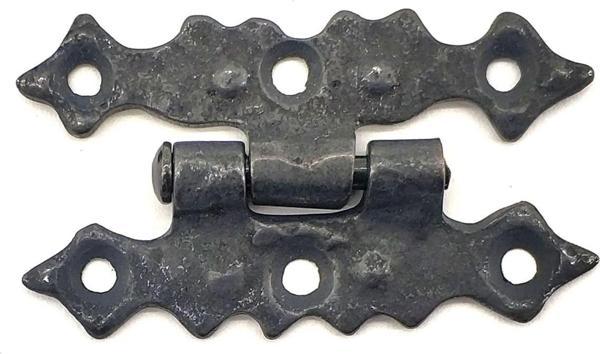 Antika Tarz Dekoratif Pirinç Yıldız Menteşe - 63x36 mm, Oksit - Image 1