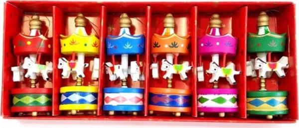 Mini Ahşap 6 lı Atli Karinca Renkli - Image 1