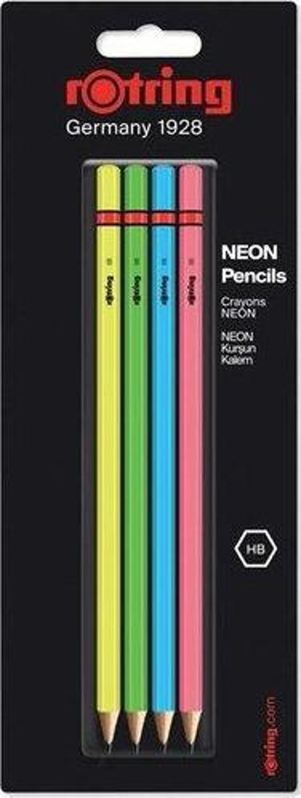 Rotring 4'lü Blister Neon Kurşun Kalem - Image 1