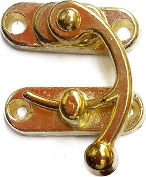 Yay Gözü, Ahşap Kutu Klipsi - Minik 20x24 mm, Sarı, 100 Adet - Image 1
