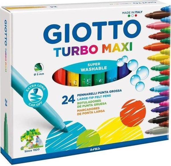 Giotto Turbo 24 Renk Maxi Keçeli Kalem - Image 1