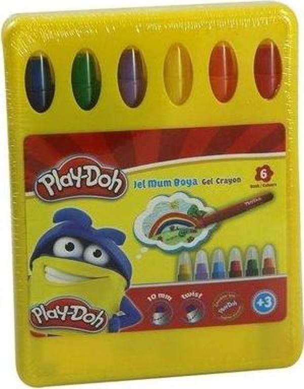 Play-Doh Play-Cr015  6 Renk Jel Crayon Mum Boya - Image 1