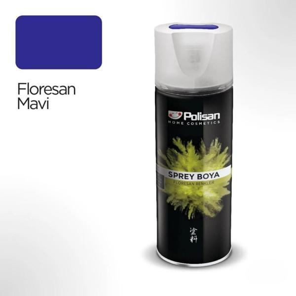 Polisan Sprey Boya Floresan Mavi 400 ML - Image 1